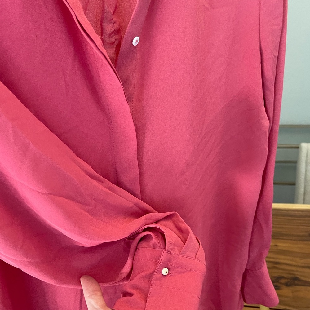 Pink button up blouse - Picture 3 of 5